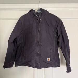 CARHARTT Women's Canvas/Sherpa Berkley Hooded Jacket Size L